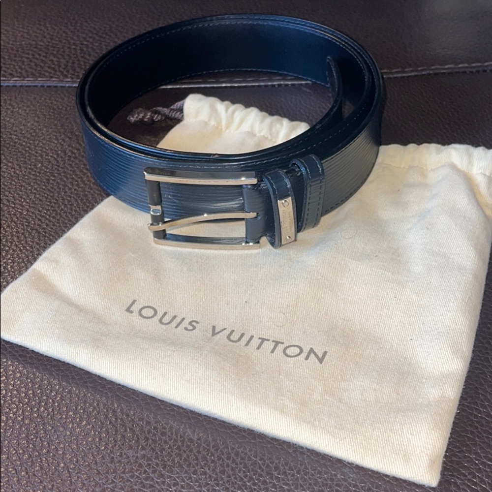 Brand New Black Louis Vuitton Epi Leather Belt - Picture 2 of 10